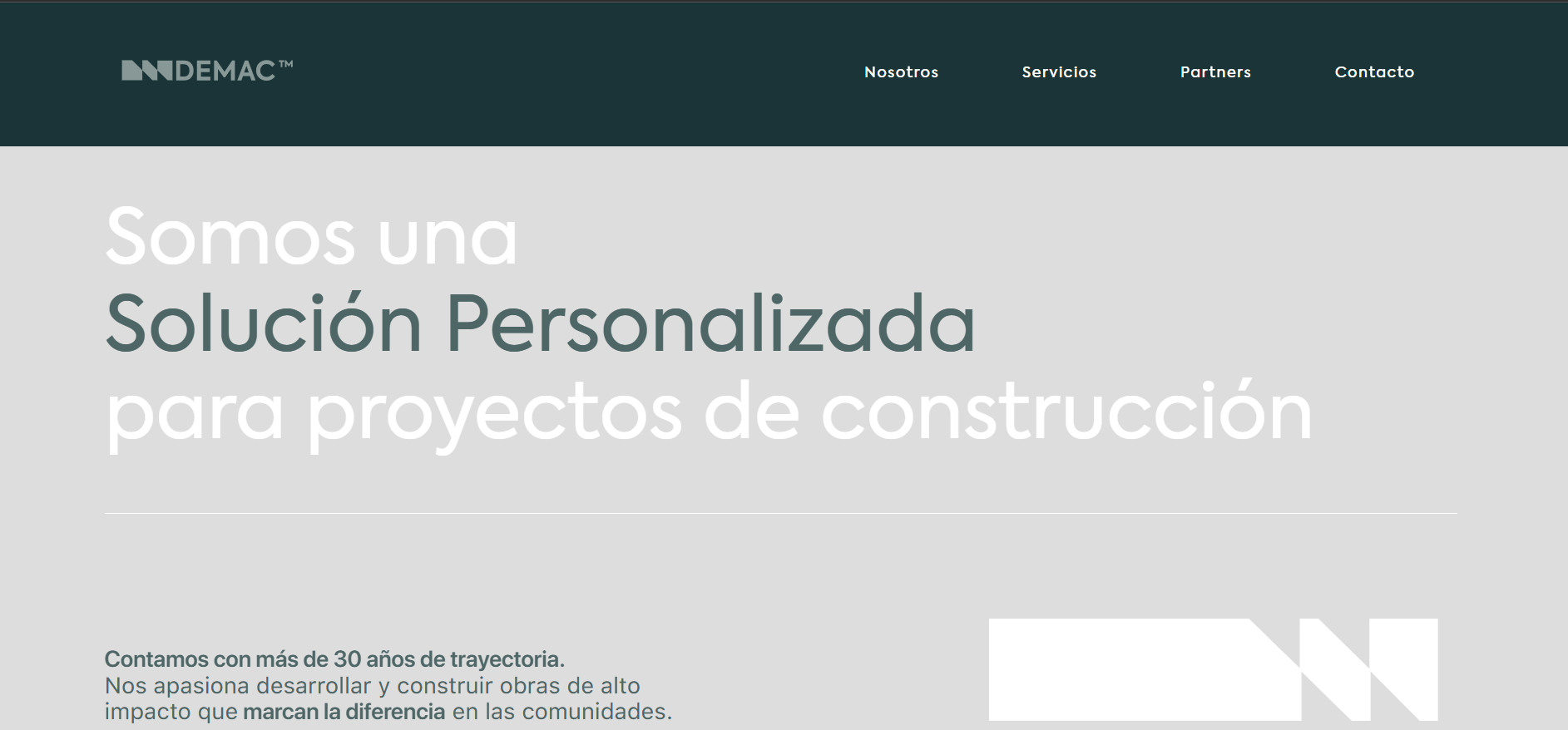 Sitio web para Constructora Demac — Concepción, Chile